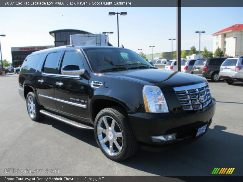 Black Raven / Cocoa/Light Cashmere 2007 Cadillac Escalade ESV AWD