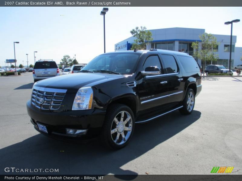 Black Raven / Cocoa/Light Cashmere 2007 Cadillac Escalade ESV AWD