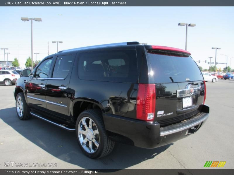 Black Raven / Cocoa/Light Cashmere 2007 Cadillac Escalade ESV AWD