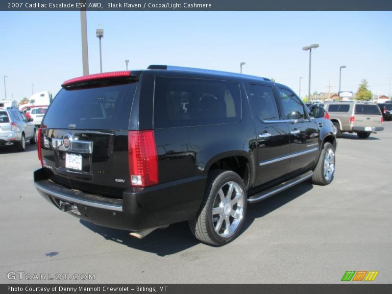 Black Raven / Cocoa/Light Cashmere 2007 Cadillac Escalade ESV AWD