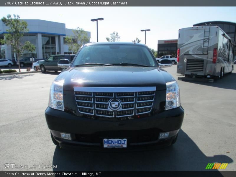 Black Raven / Cocoa/Light Cashmere 2007 Cadillac Escalade ESV AWD