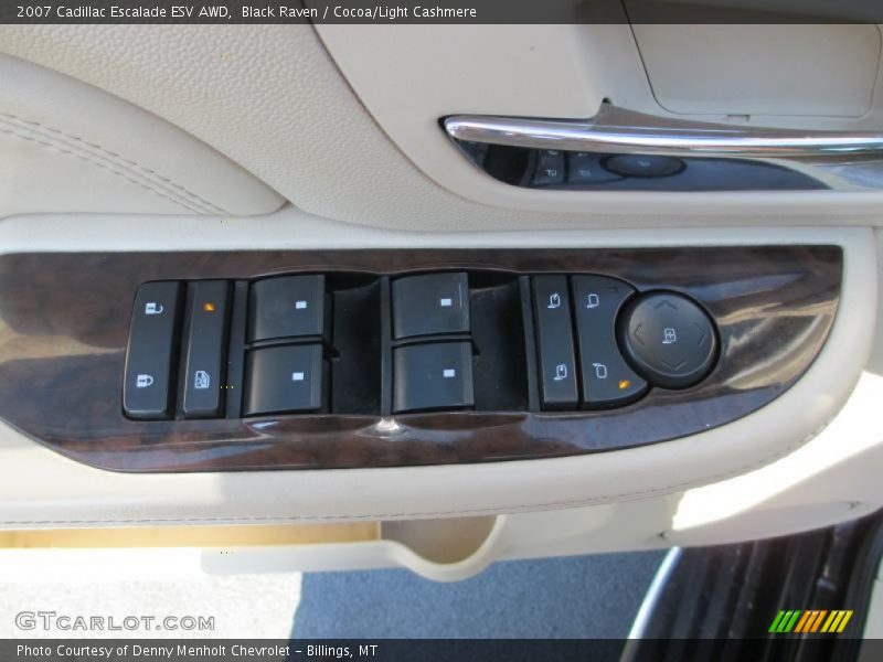 Black Raven / Cocoa/Light Cashmere 2007 Cadillac Escalade ESV AWD