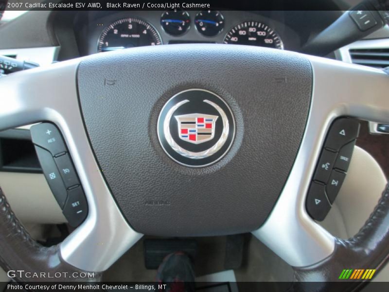 Black Raven / Cocoa/Light Cashmere 2007 Cadillac Escalade ESV AWD