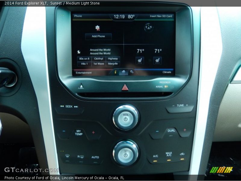 Controls of 2014 Explorer XLT