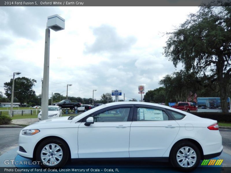 Oxford White / Earth Gray 2014 Ford Fusion S