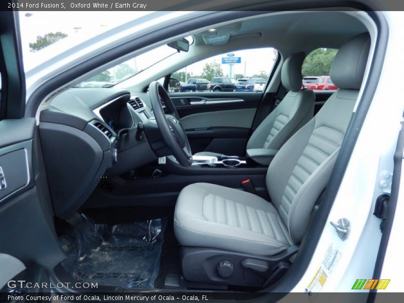 Oxford White / Earth Gray 2014 Ford Fusion S