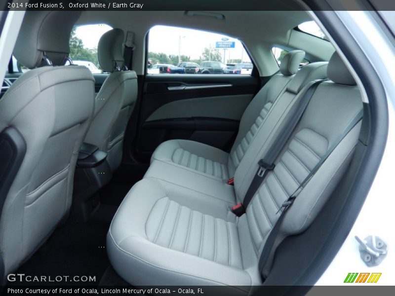 Oxford White / Earth Gray 2014 Ford Fusion S