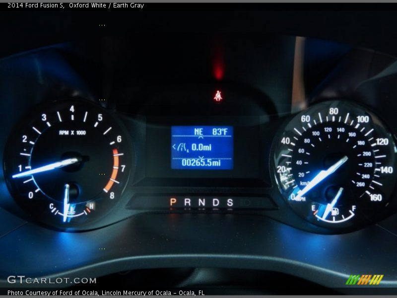 Oxford White / Earth Gray 2014 Ford Fusion S