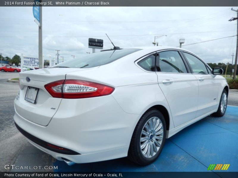 White Platinum / Charcoal Black 2014 Ford Fusion Energi SE