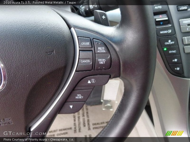 Polished Metal Metallic / Taupe 2010 Acura TL 3.5