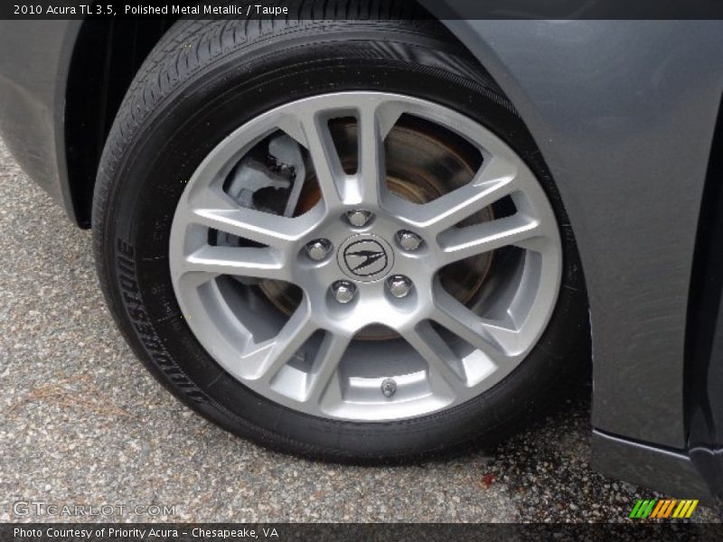 Polished Metal Metallic / Taupe 2010 Acura TL 3.5