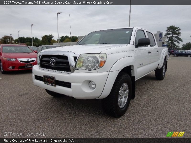 Super White / Graphite Gray 2007 Toyota Tacoma V6 PreRunner Double Cab