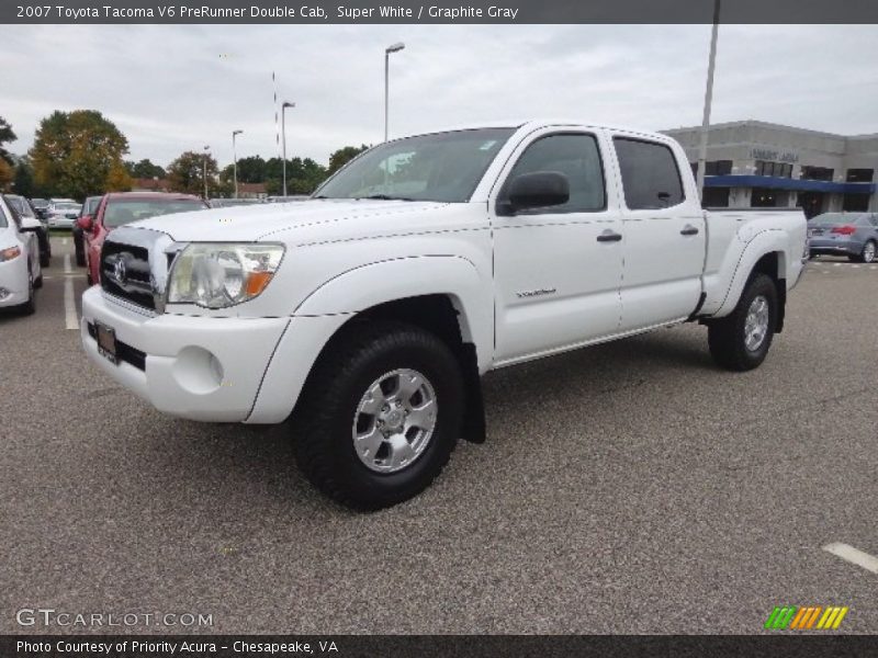Super White / Graphite Gray 2007 Toyota Tacoma V6 PreRunner Double Cab