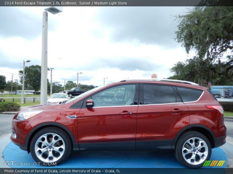Sunset / Medium Light Stone 2014 Ford Escape Titanium 1.6L EcoBoost