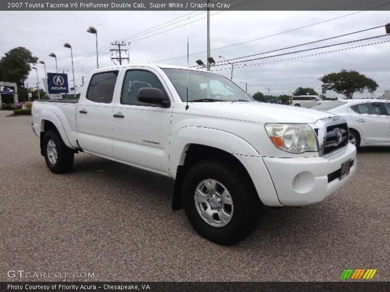 Super White / Graphite Gray 2007 Toyota Tacoma V6 PreRunner Double Cab