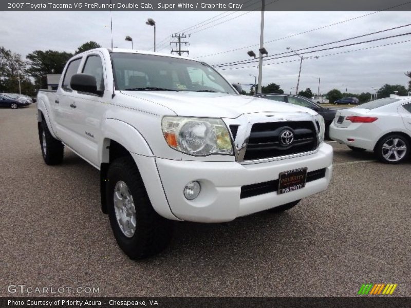 Super White / Graphite Gray 2007 Toyota Tacoma V6 PreRunner Double Cab