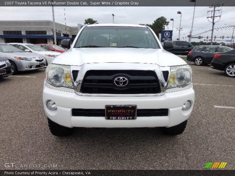 Super White / Graphite Gray 2007 Toyota Tacoma V6 PreRunner Double Cab