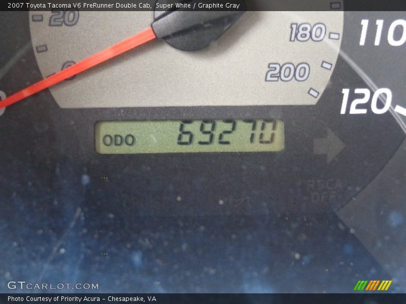 Super White / Graphite Gray 2007 Toyota Tacoma V6 PreRunner Double Cab