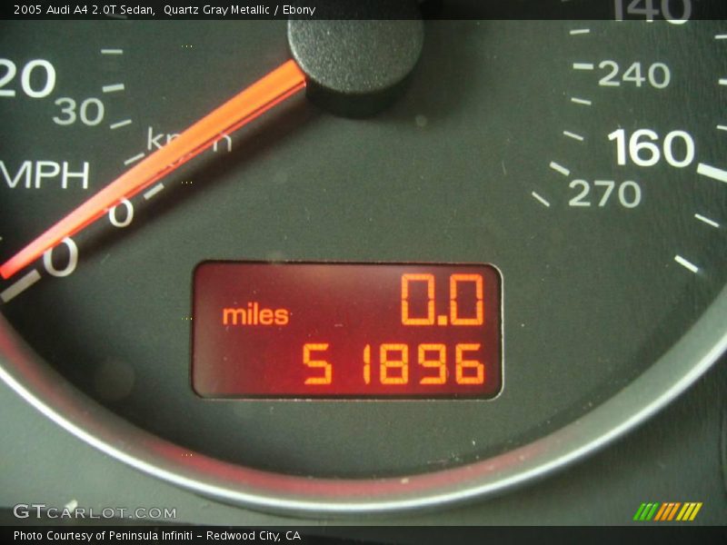 Quartz Gray Metallic / Ebony 2005 Audi A4 2.0T Sedan