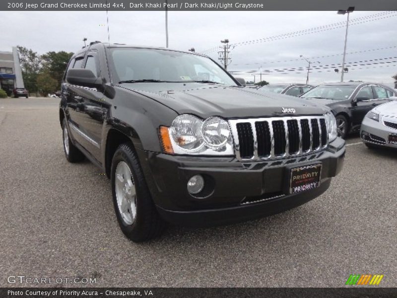 Dark Khaki Pearl / Dark Khaki/Light Graystone 2006 Jeep Grand Cherokee Limited 4x4