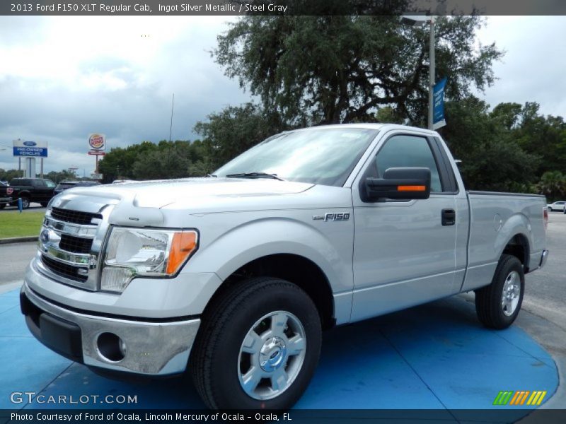 Ingot Silver Metallic / Steel Gray 2013 Ford F150 XLT Regular Cab
