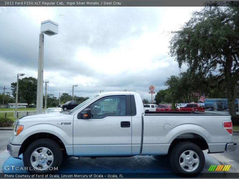 Ingot Silver Metallic / Steel Gray 2013 Ford F150 XLT Regular Cab