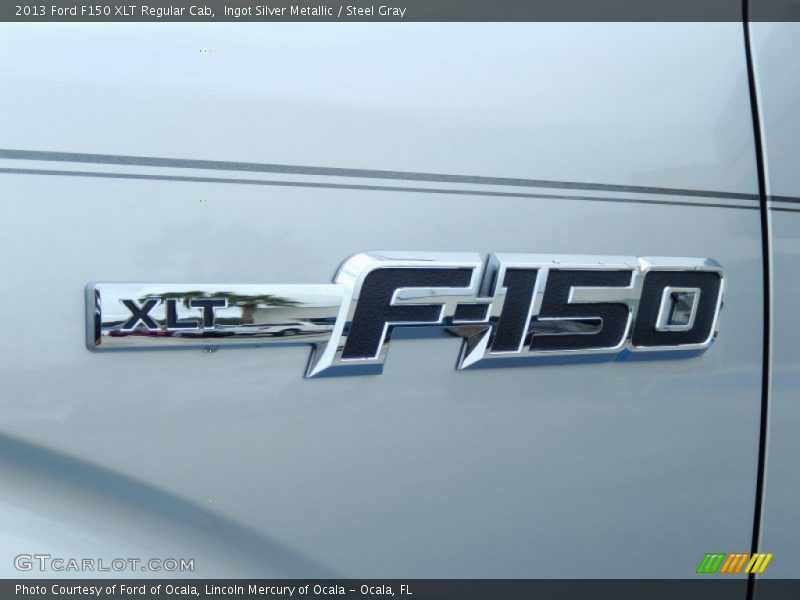 Ingot Silver Metallic / Steel Gray 2013 Ford F150 XLT Regular Cab
