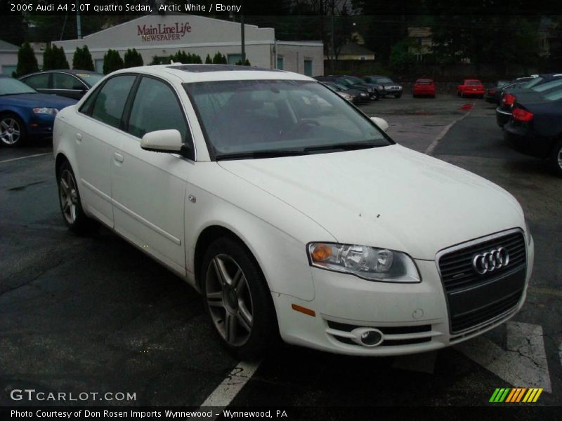 Arctic White / Ebony 2006 Audi A4 2.0T quattro Sedan