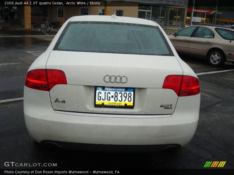 Arctic White / Ebony 2006 Audi A4 2.0T quattro Sedan