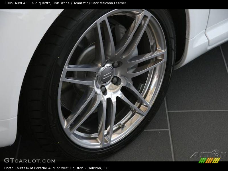 Ibis White / Amaretto/Black Valcona Leather 2009 Audi A8 L 4.2 quattro