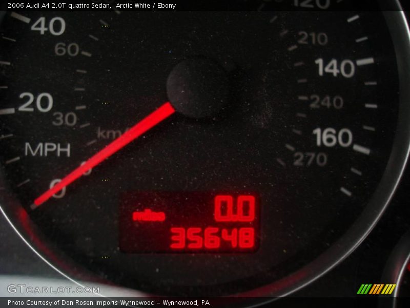 Arctic White / Ebony 2006 Audi A4 2.0T quattro Sedan