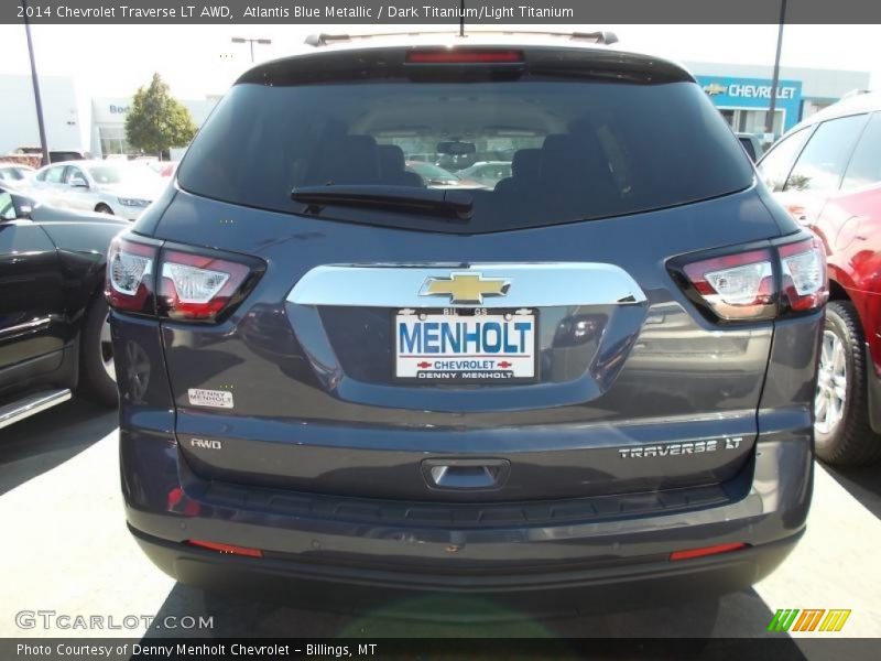 Atlantis Blue Metallic / Dark Titanium/Light Titanium 2014 Chevrolet Traverse LT AWD