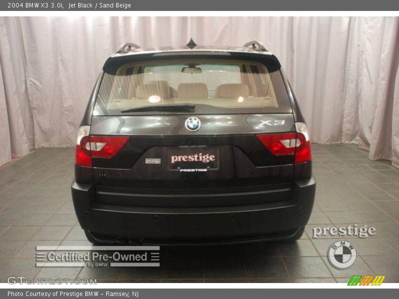 Jet Black / Sand Beige 2004 BMW X3 3.0i