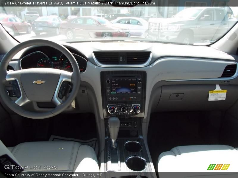 Atlantis Blue Metallic / Dark Titanium/Light Titanium 2014 Chevrolet Traverse LT AWD