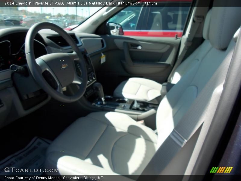 Atlantis Blue Metallic / Dark Titanium/Light Titanium 2014 Chevrolet Traverse LT AWD
