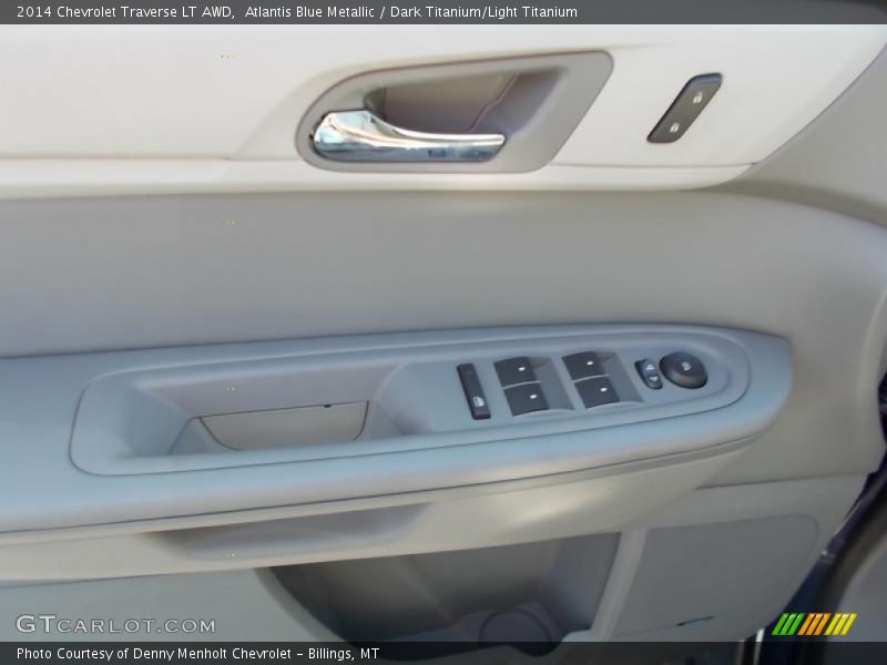 Atlantis Blue Metallic / Dark Titanium/Light Titanium 2014 Chevrolet Traverse LT AWD