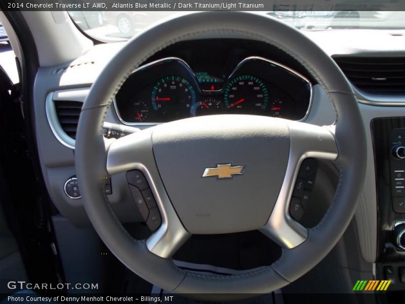 Atlantis Blue Metallic / Dark Titanium/Light Titanium 2014 Chevrolet Traverse LT AWD