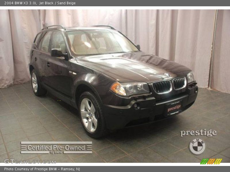 Jet Black / Sand Beige 2004 BMW X3 3.0i