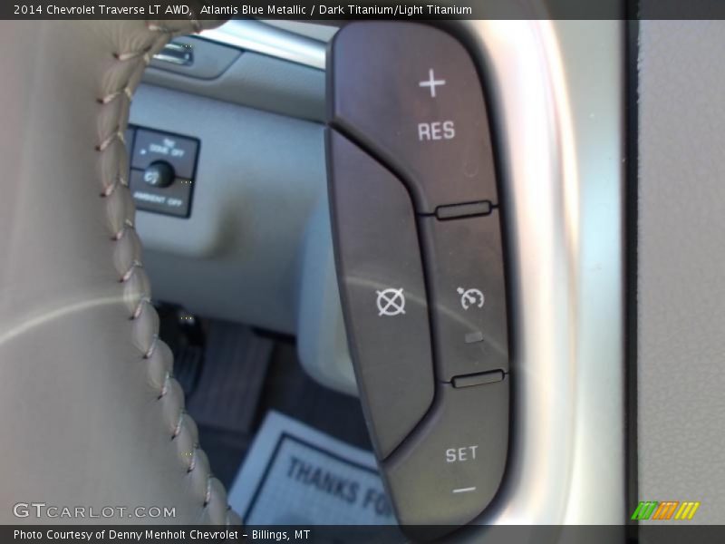 Atlantis Blue Metallic / Dark Titanium/Light Titanium 2014 Chevrolet Traverse LT AWD