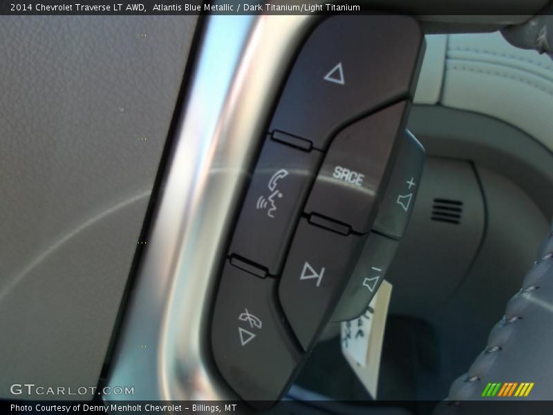 Atlantis Blue Metallic / Dark Titanium/Light Titanium 2014 Chevrolet Traverse LT AWD