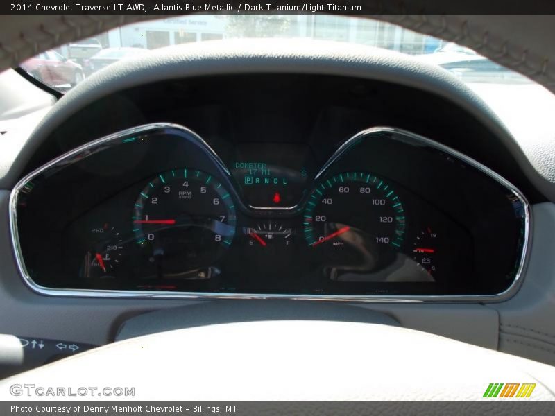 Atlantis Blue Metallic / Dark Titanium/Light Titanium 2014 Chevrolet Traverse LT AWD