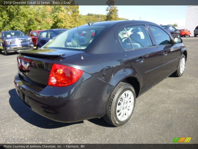 Black / Gray 2009 Chevrolet Cobalt LS Sedan