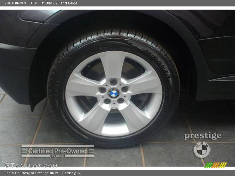 Jet Black / Sand Beige 2004 BMW X3 3.0i