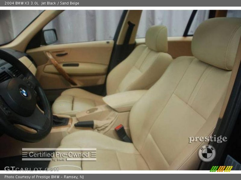 Jet Black / Sand Beige 2004 BMW X3 3.0i
