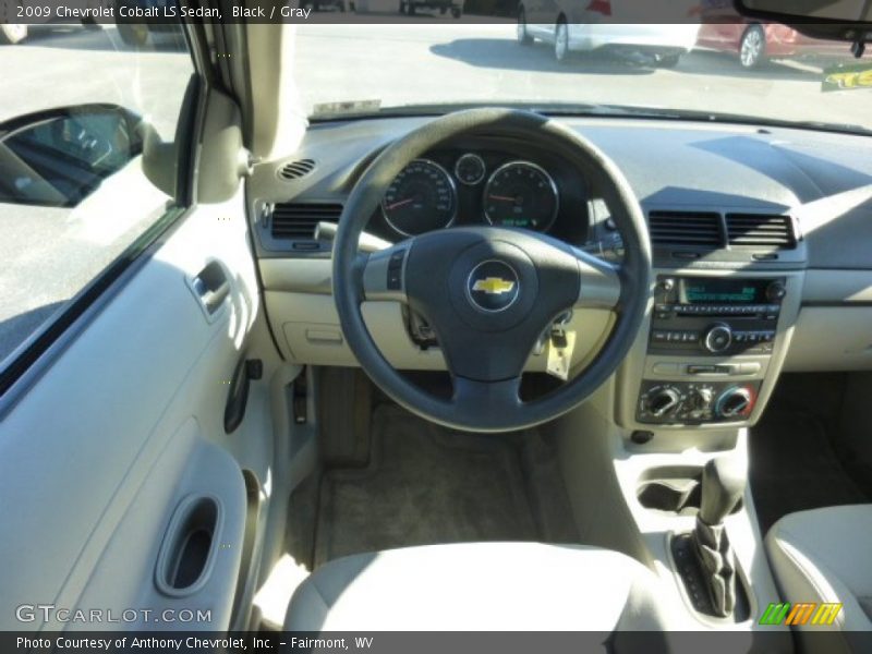 Black / Gray 2009 Chevrolet Cobalt LS Sedan