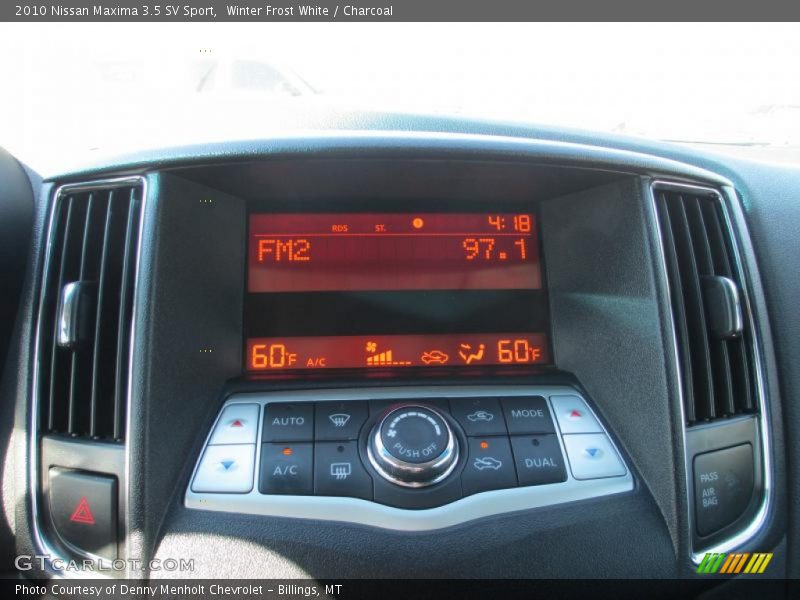 Winter Frost White / Charcoal 2010 Nissan Maxima 3.5 SV Sport