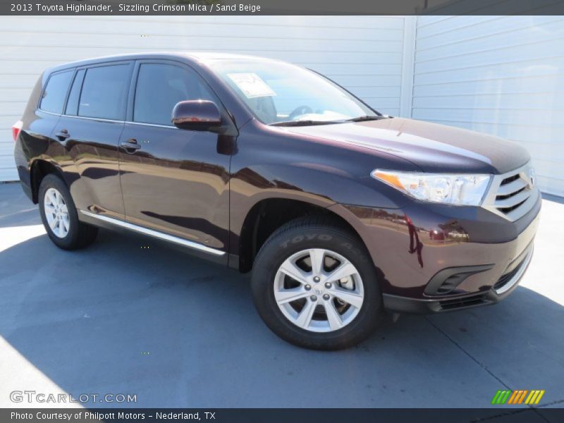 Sizzling Crimson Mica / Sand Beige 2013 Toyota Highlander