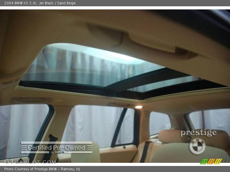 Jet Black / Sand Beige 2004 BMW X3 3.0i