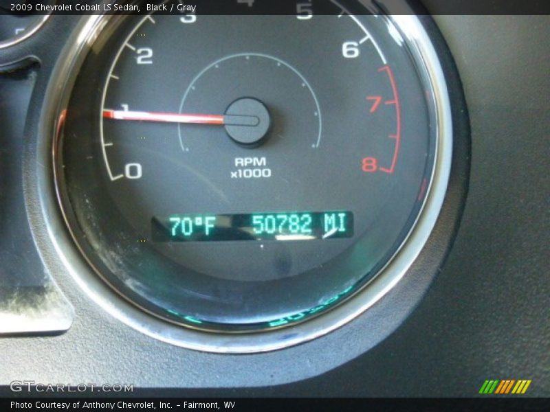 Black / Gray 2009 Chevrolet Cobalt LS Sedan