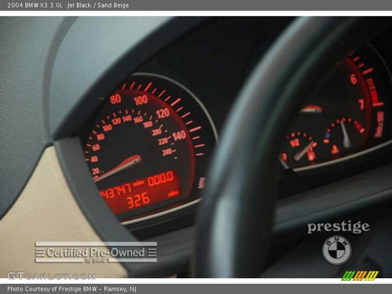 Jet Black / Sand Beige 2004 BMW X3 3.0i